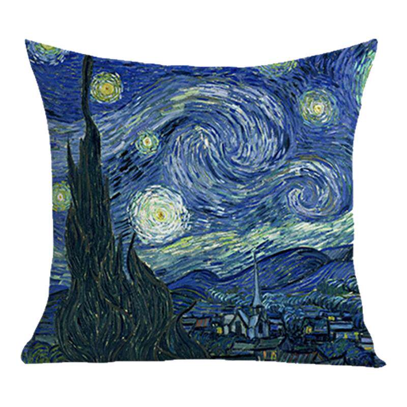 梵高向日葵罗纳河上的星夜抱枕