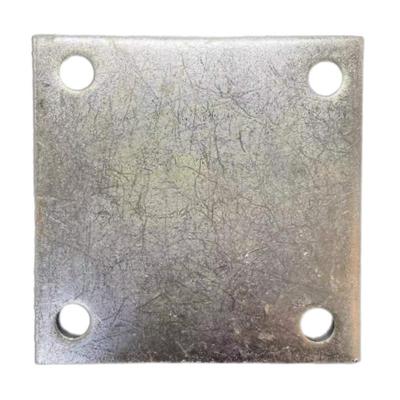 圆孔镀锌铁板预埋件钢板钢管底座四孔立柱预埋铁板幕墙配件68浩楠