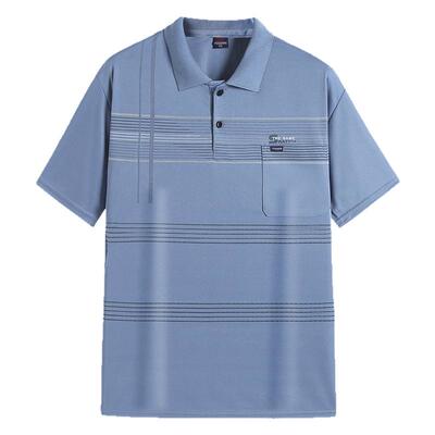 中老年男士短袖POLO衫爸爸夏季