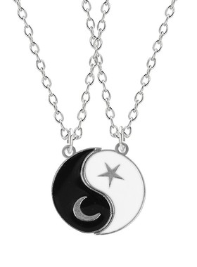 太极项链情侣闺蜜吊坠复古锁骨链