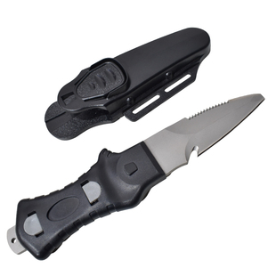 钛合金水域救援割绳刀户外露营潜水消防逃生专用随身绑腿工具刀