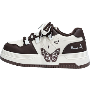 回力冬季美拉德加绒鞋女款2025新款百搭保暖厚底板鞋学生休闲鞋子