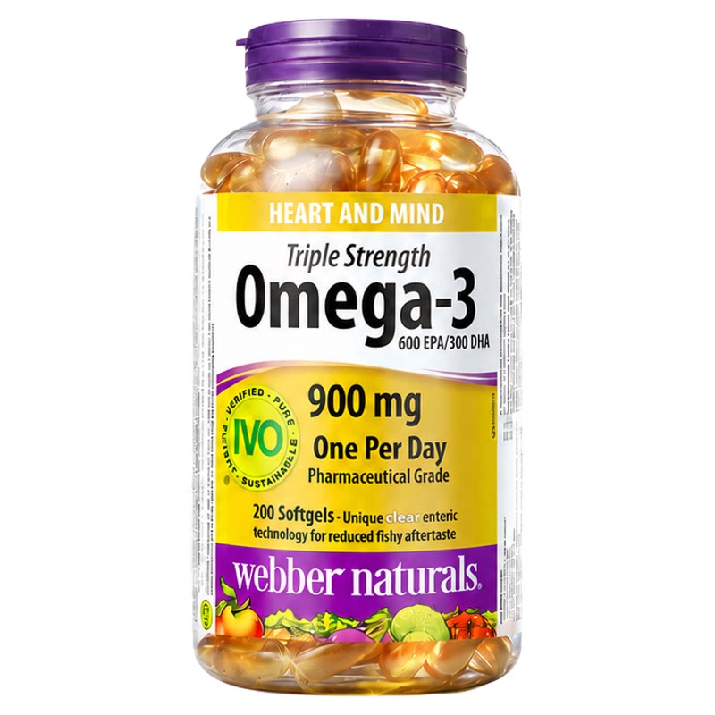 webbernaturals伟博3倍深海鱼油高纯度Omega3心脑血管养护dha进口 倍养实拍商品图