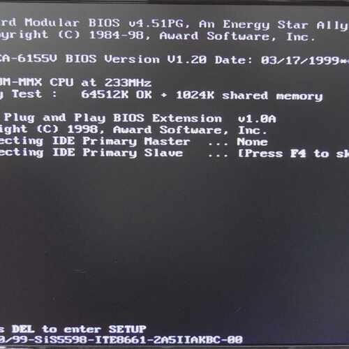 Advantech PCA-6155V Rev.A1 9696615551 & 233MHz CPU & RAM