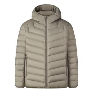 坦博尔黑色轻薄羽绒服男款冬季新款连帽百搭休闲叠穿短款保暖外套