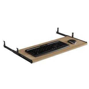 电脑桌键盘托架配件托底木质托盘静音吊装二节加厚滑道键盘拖定制