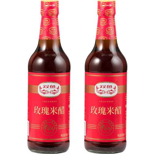 双鱼玫瑰米醋纯粮酿造家用食用蘸饺子小笼包凉拌食醋海鲜螃蟹蘸醋