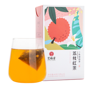 艺福堂荔枝红茶茶包三角袋泡冷泡茶组合水果茶果干搭茉莉玫瑰花茶