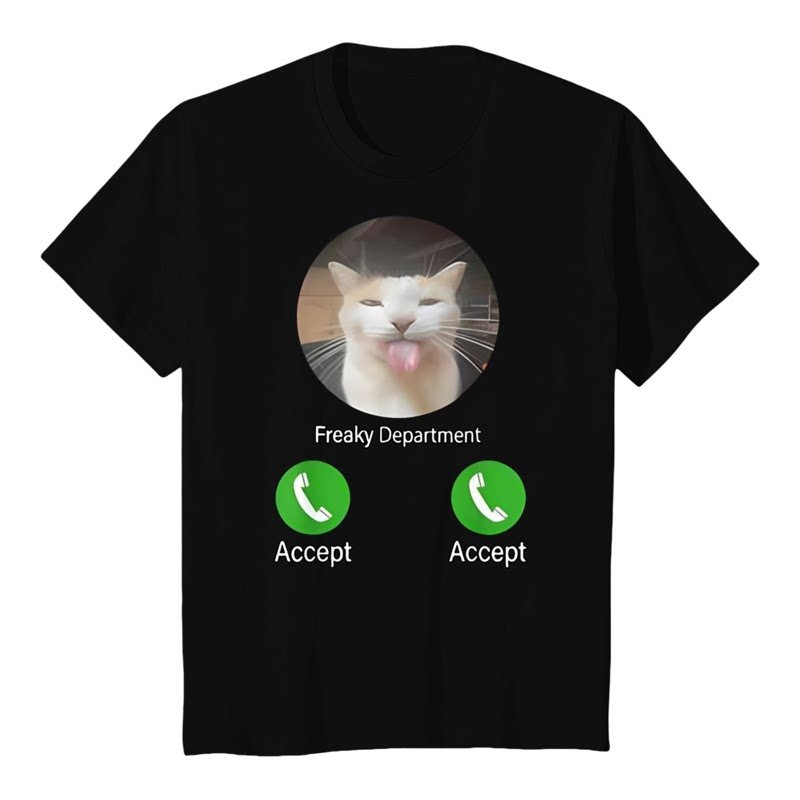 欧美Meme搞笑I Eat Cement猫咪短袖T恤男女潮流沙雕印花定制衣服