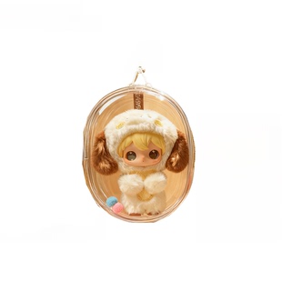 田栩宁同款兔闪闪二代娃包13cm娃保护套搪胶防尘遛娃包透明收纳包