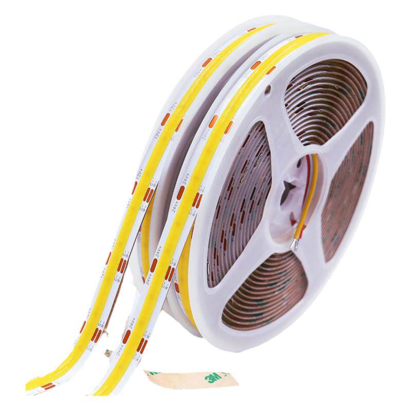 12v24v5v低压自粘智能COB灯带双色温三色变光无极调光调色线条灯
