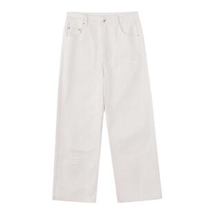 【INXX】Standby 美式做破休闲长裤男女同款不规则破洞直筒裤情侣