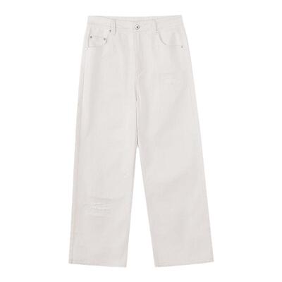 【INXX】Standby 美式做破休闲长裤男女同款不规则破洞直筒裤情侣