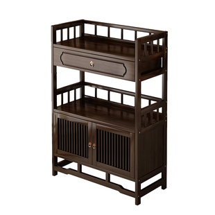 置物架家用储物柜中式茶室茶具收纳架子非实木展示柜多功能陈列架