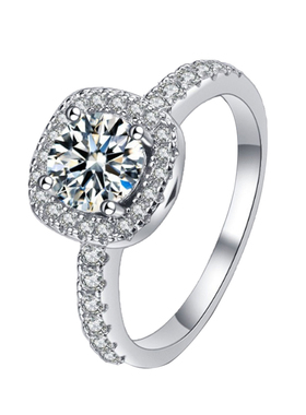 胖东来莫桑钻戒指S925防过敏钻戒