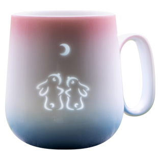 山水间玉兔望月玲珑杯情侣对杯陶瓷办公马克杯高颜值创意生日礼物