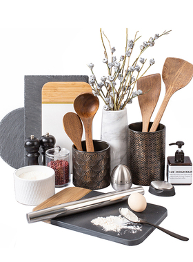 样板间厨房装菜板花器饰品摆件