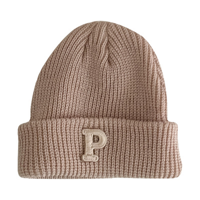 韩国P字母针织冬季毛线帽