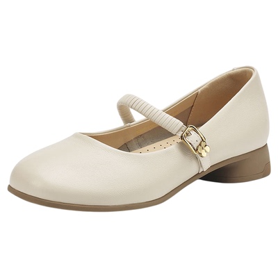 星期六法式真皮玛丽珍鞋女2025夏