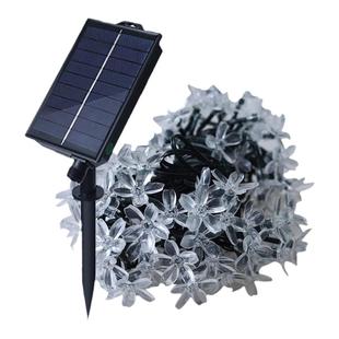 太阳能樱花灯串户外防水超亮彩灯闪烁灯带庭院阳台花园装饰挂树灯