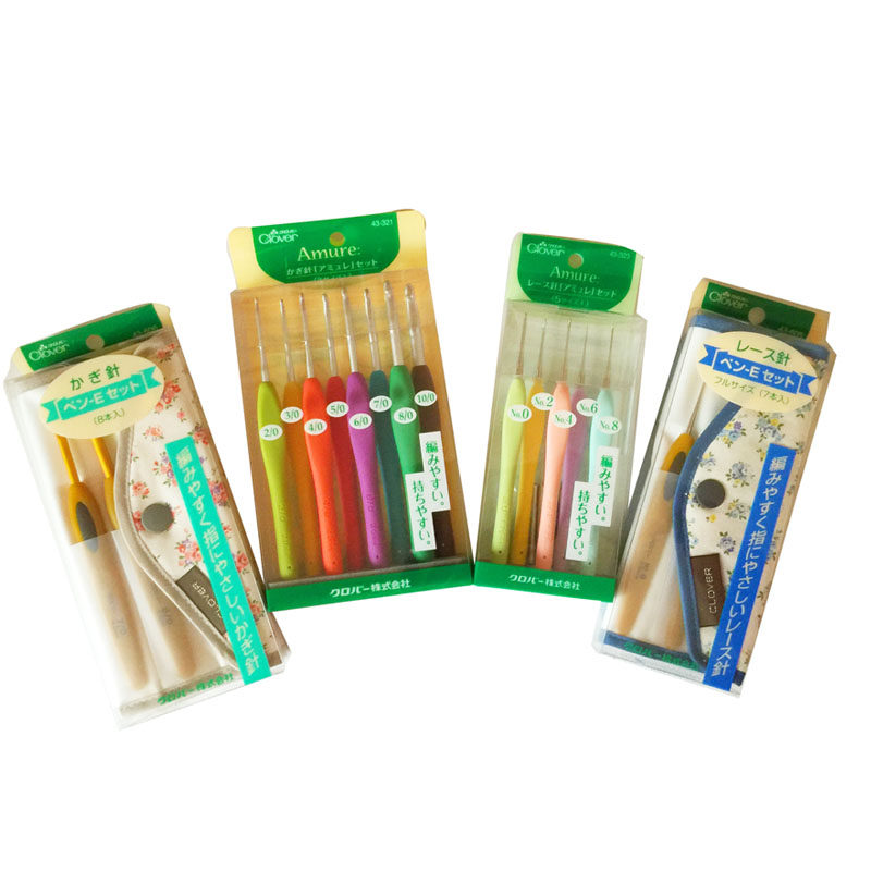 日本进口可乐钩针暖昧金/银笔式系列套装43-321/323/605/606包邮