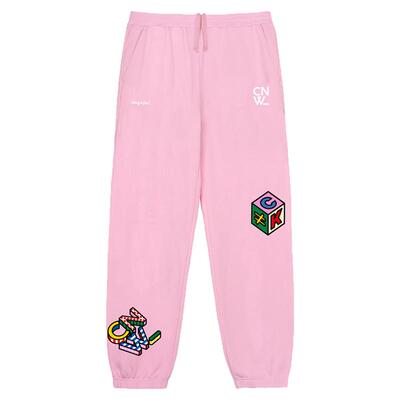 CANOTWAIT艺术家LOGO印花长裤