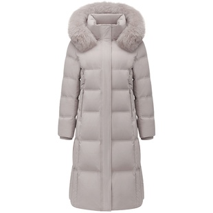 【商场同款】坦博尔羽绒服女款冬季长款过膝时尚连帽加厚保暖外套