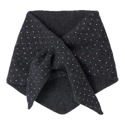 SANDRO交叉领结针织围巾