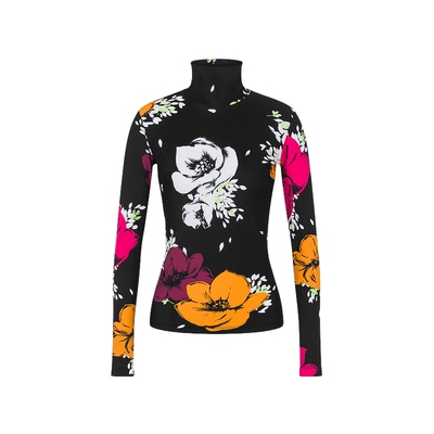 【礼物】M05CH1N0 JEANS 女士印花时尚紧身高领上衣