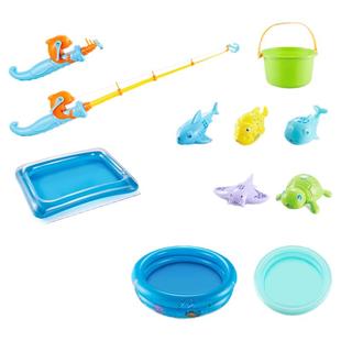钓鱼玩具配件儿童益智1到3岁半男孩宝宝满两周岁礼物捞鱼竿戏水池