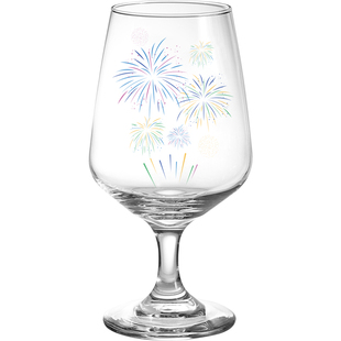 烟火向星辰所愿皆成真~原创烟花玻璃葡萄红酒杯高脚杯香槟杯商用