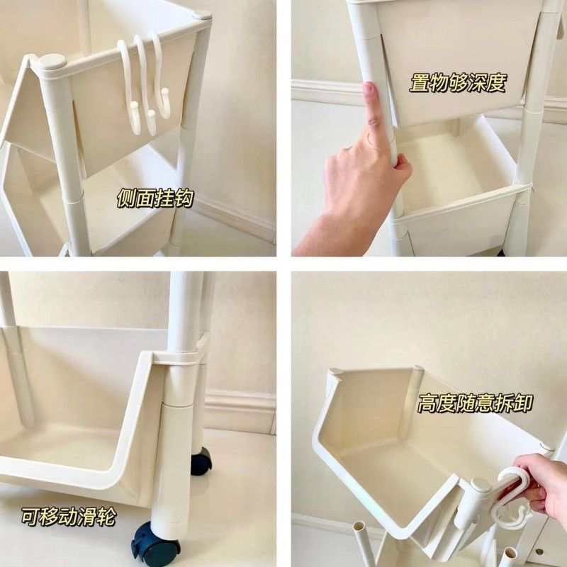 小推车置物架多层落地厨房卫生间零食移动批发收纳浴室卧室架床头