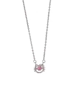 猫咪跳动的心锁骨项链少女心礼物