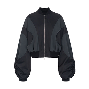 无以幻象 x 陈太太CHENTAITAI 拼接棒球外套