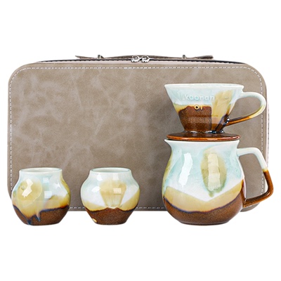 koonan结晶釉流釉手冲咖啡套装礼盒陶瓷分享壶v60滤杯高档伴手礼