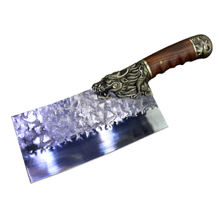 龙泉菜刀厨师刀手工锻打斩切刀中式家用女士斩骨切肉片刀锋利刀具