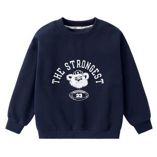 右欧男童女童卫衣字母印花春秋季2025新款童装中大童儿童春装上衣