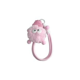 【高乐多】手机挂绳毛绒球挂件diy创意卡通手腕手绳2025年新款个性煤球包包钥匙挂饰玩偶编织绳结实耐用