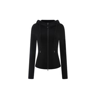 热特姆微塑型连帽立领双拉链短外套女春秋亲肤中厚时尚保暖卫上衣