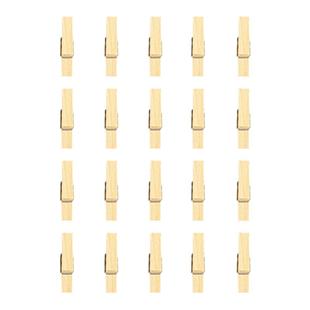 200个原木小木夹小夹子diy照片夹挂墙相片展示夹木制夹子幼儿园装饰木质固定夹子明信片晾衣架袜子夹衣服夹