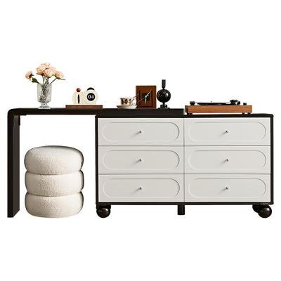 全友家居复古风梳妆桌斗柜储物柜