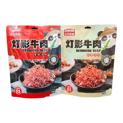 众亿好客灯影牛肉丝即食五香香辣