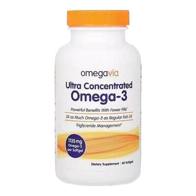 Omegavia超浓缩高纯度omega3深海鱼油含DPA三倍功效日常补充