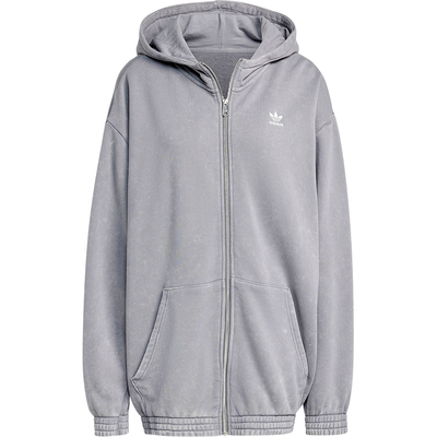 Adidas/阿迪达斯正品三叶草女士运动宽松连帽夹克外套IY8039