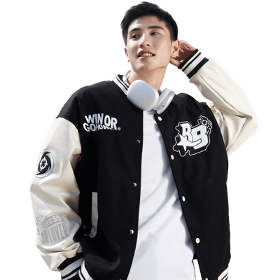 准者里夫斯同款PU皮袖棒球服