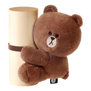 创意可爱布朗熊电瓶车电动车装饰小配件自行车公仔汽车内饰品摆件