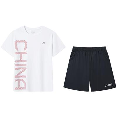 特步童装男童短袖套装夏季新款速干上衣短裤儿童两件套夏装运动服