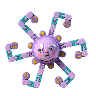 指尖陀螺可变形旋转机器人儿童机械玩具黑科技手指间螺旋男孩减压