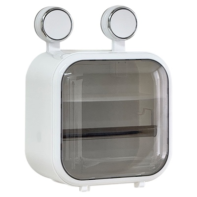 吸盘壁挂式免打孔防水收纳纸巾盒