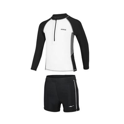 erke儿童长袖分体亲肤透气泳衣